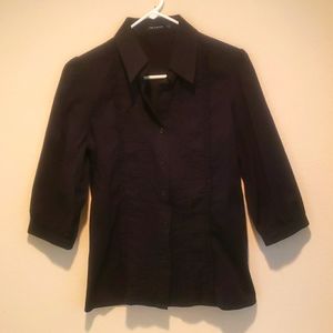 The Limited Black Top Button Shirt